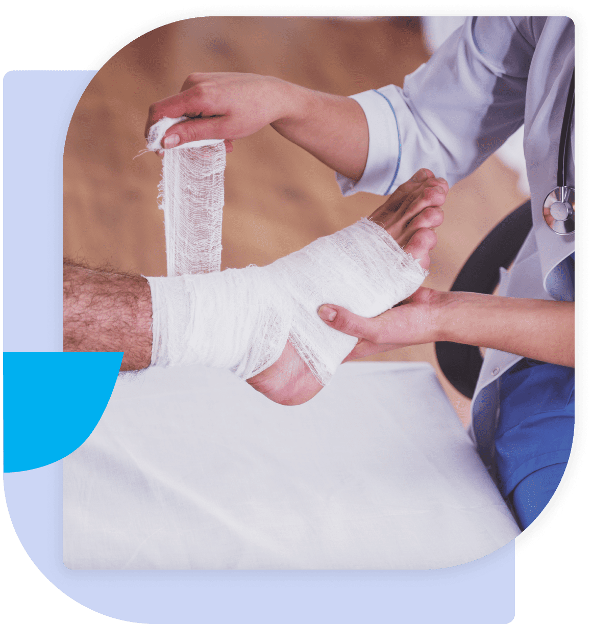 A person with a cast on their hand